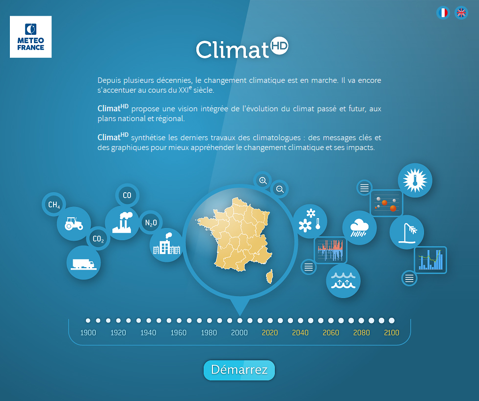 Pour anticiper les conséquences du changement climatique au niveau régional : Application Climat-HD Climat-HD_0